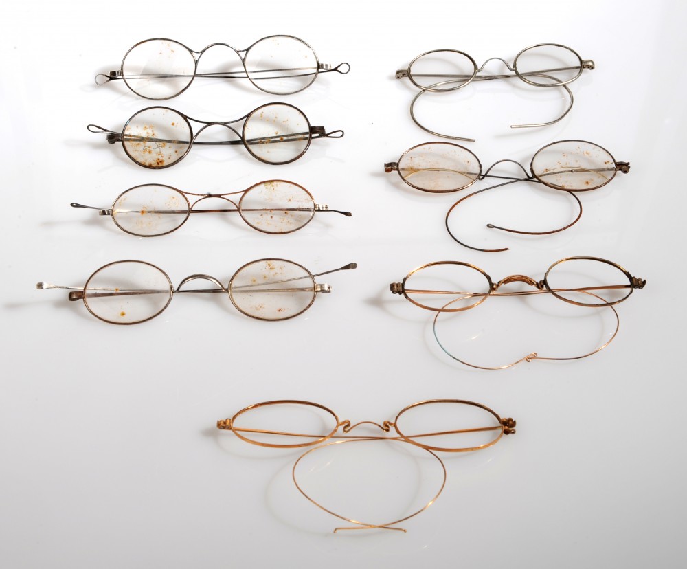 9 paires de lunettes monture acier