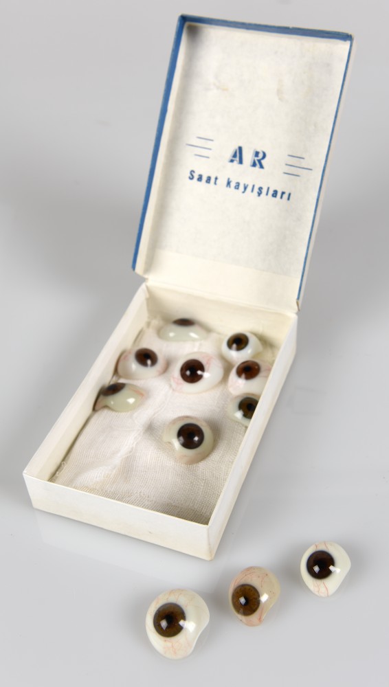 Prothèses de verre œil gauche, œil droit