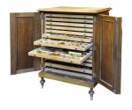 Armoire à tiroirs sur roulettes compartimentées