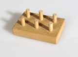 Pièce en bois pour apprendre les lettres Braille